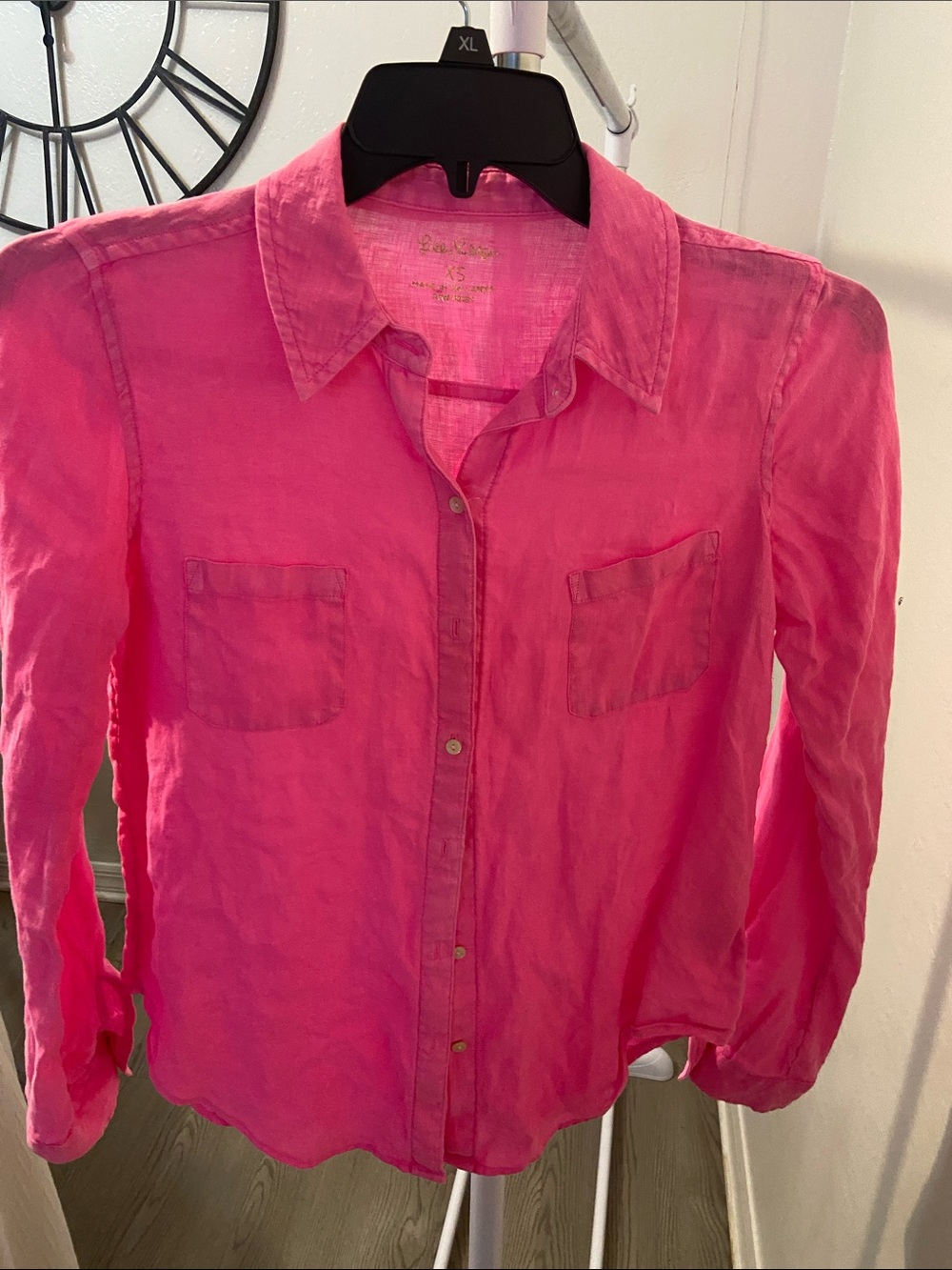 Lilly Pulitzer Hot Pink Button-Down Shirt